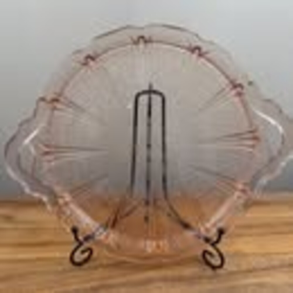 Vintage Jeanette Pink Depression Glass Cherry Blossom Serving Platter 12.5 inch